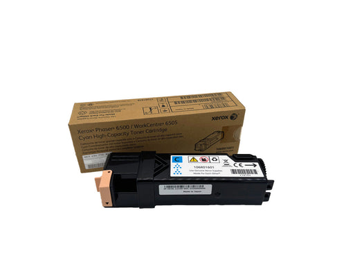 Original Xerox 106R01601 Toner Farbe: Cyan ca. 2.500 Seiten für Xerox Phaser 6500 Serie