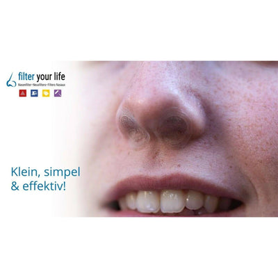 Filter Your Life Grösse M Nasenfilter für Allergiker 7 Sets für 1 Woche Pollenschutz ( 14 Filter )