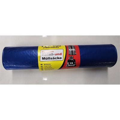 Premium Abfall und Müllsäcke 120 Liter extra stark 100 µ 15 Stk