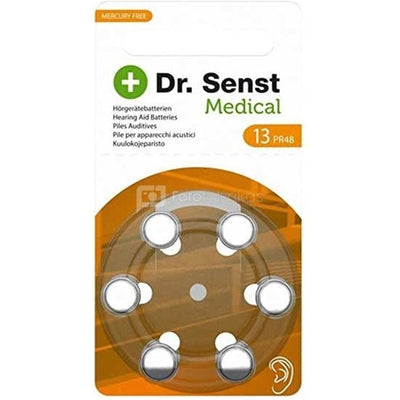 Dr. Senst Zink-Luft Hörgeräte-Batterien im 6er Blister. Dieses Angebot ist für 5 Blister, also 30 Batterien.