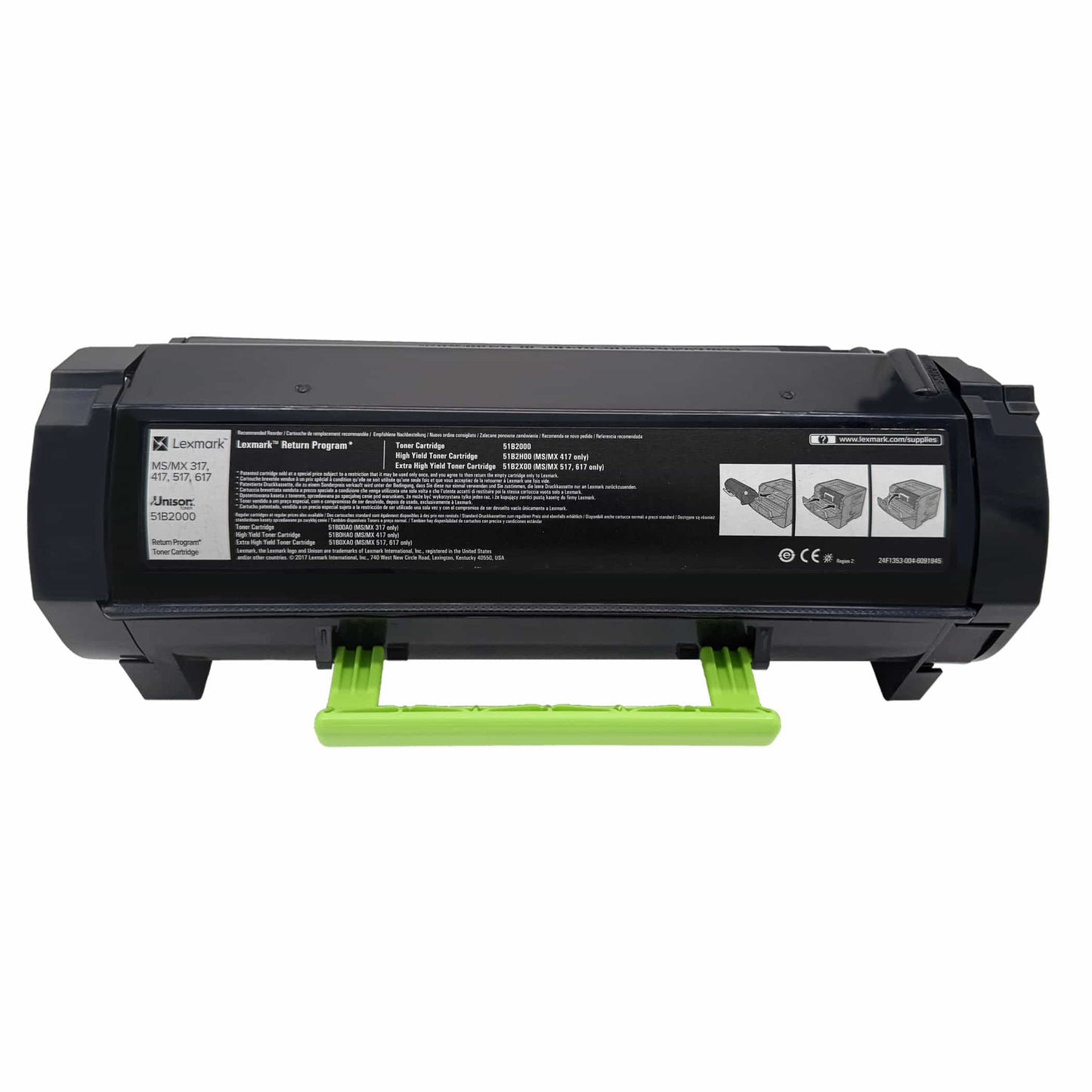 Original Lexmark Toner 51B2000 Farbe: Schwarz ca. 2.500 Seiten für MS|MX 317| 417 | 517 | 617 Serie