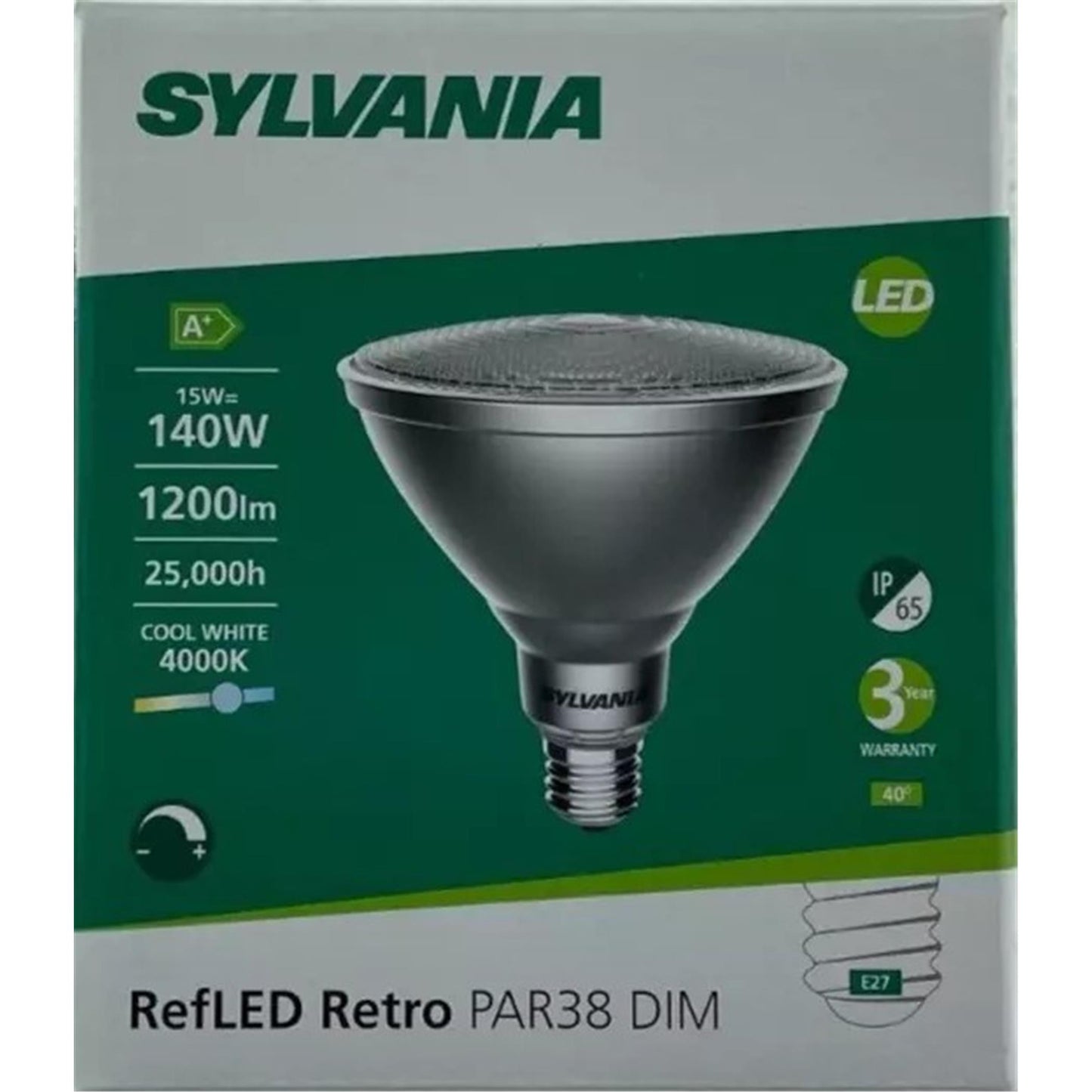Sylvania RefLED RT PAR38 DIM 1200LM 840 IP65 40°SL