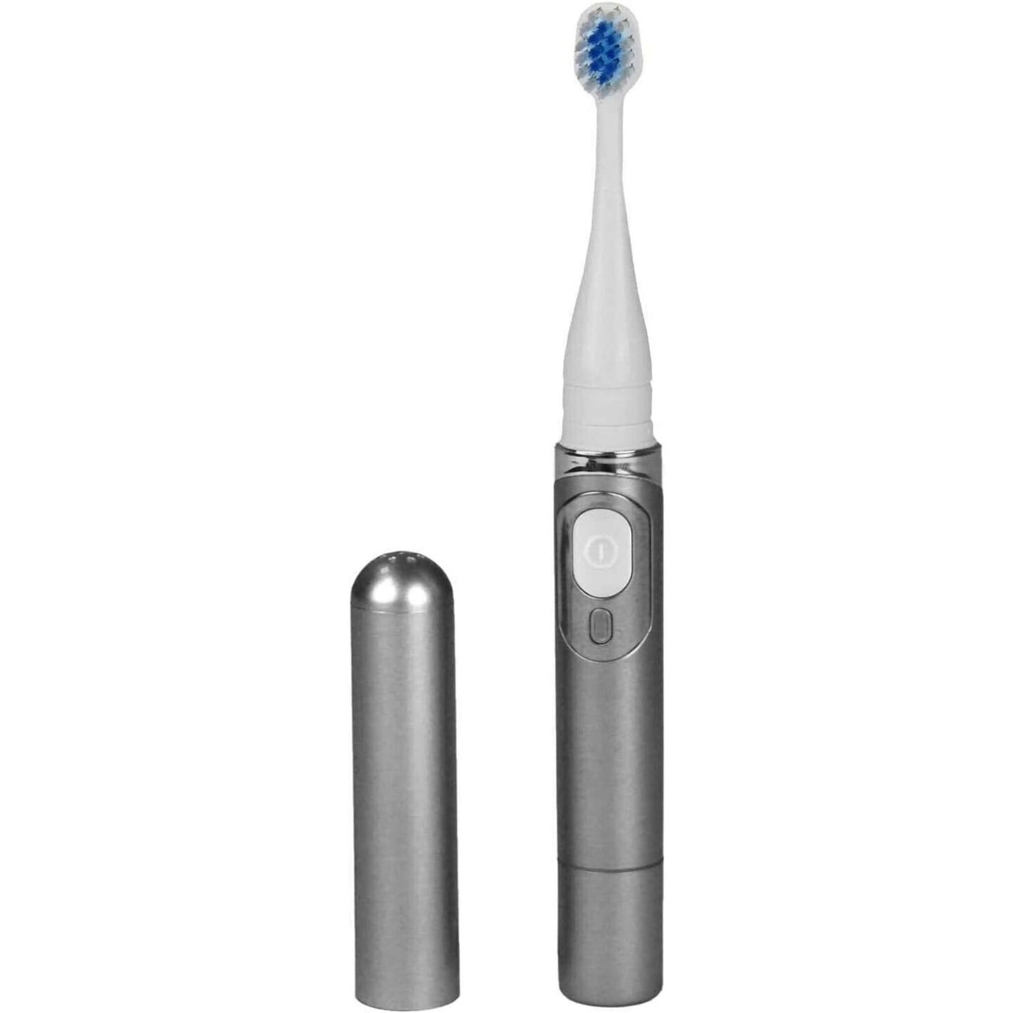 Sonic Chic Deluxe wiederaufladbare Reise-Zahnbürste Silber incl. 2 Bürsten