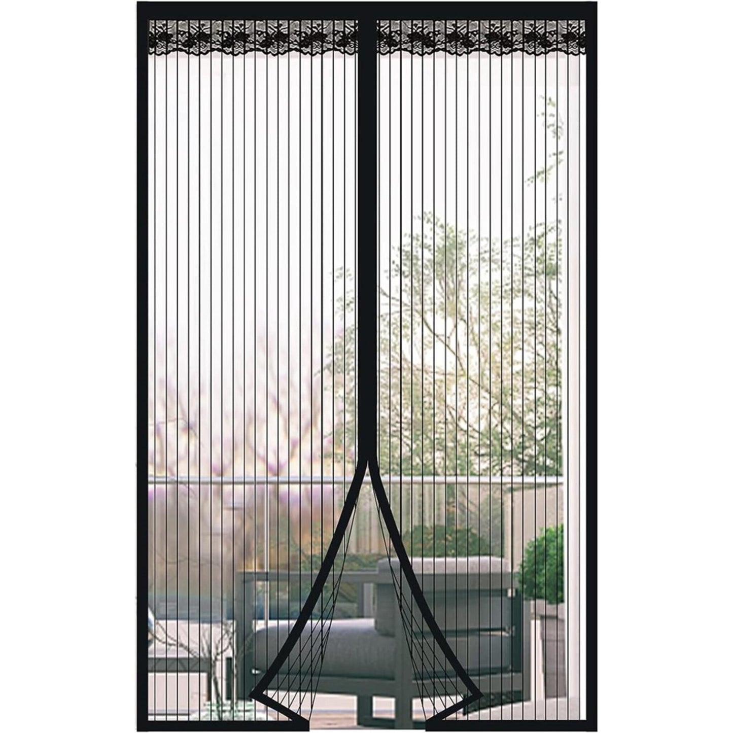 Fliegengitter-Magnet-Tür, 90x210cm, ohne Bohren
