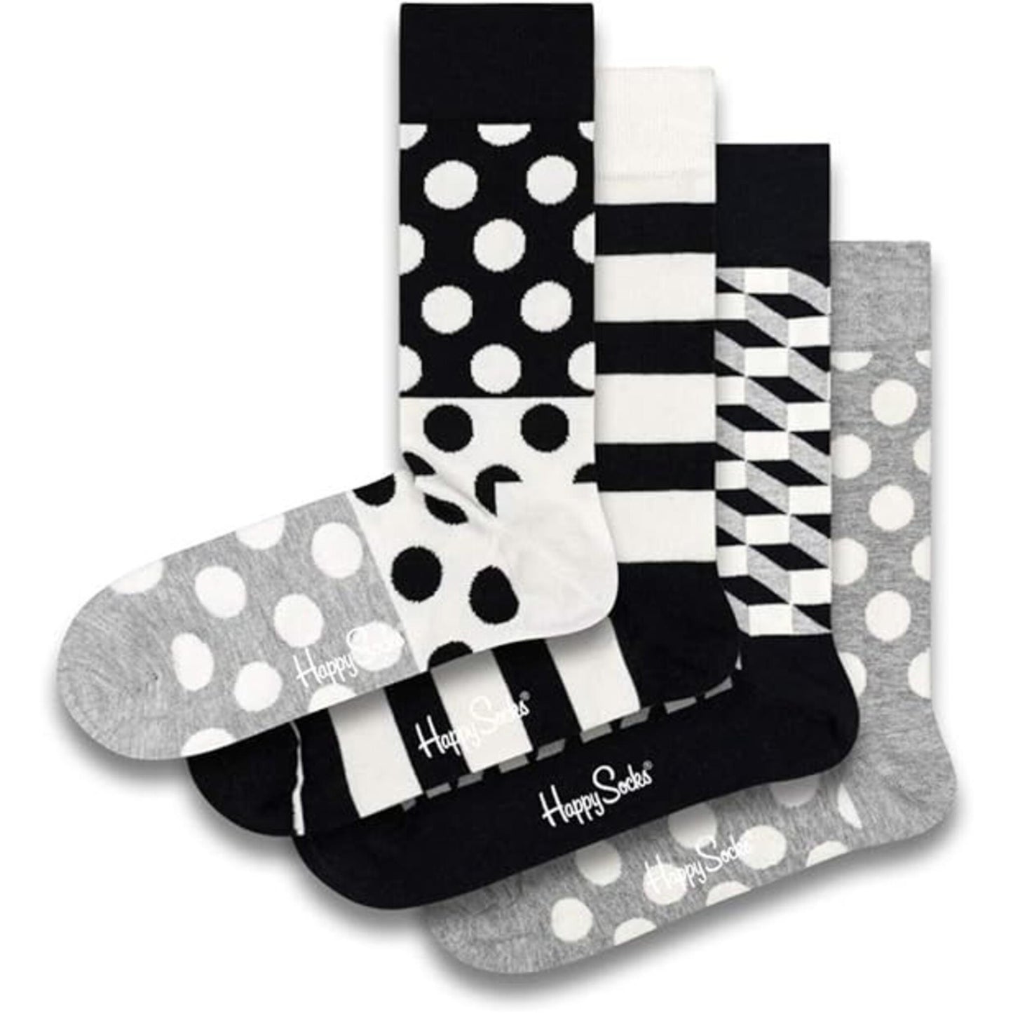 Happy Socks Geschenkbox Filled Optic - 4 Paar Größe 36-40 S/W