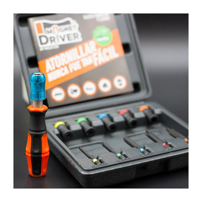 5 Magnet Driver®-Hülsen + 5 verlängerte Bits PH0, PH1, PH2, PH3 und SQ2 + Micaton-Griff