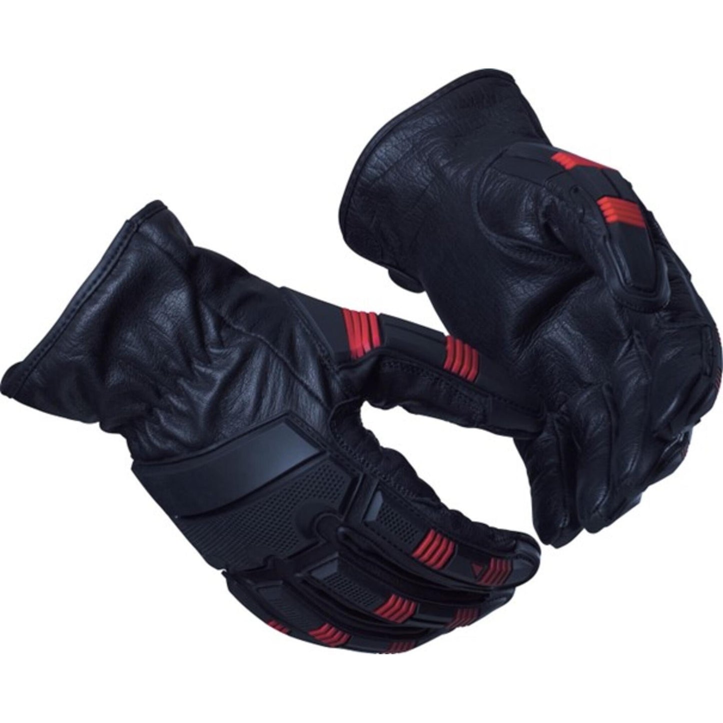 GUIDE Arbeitshandschuh, Motorradhandschuh, Schnittschutzhandschuh Büffel Lederhandschuh 4504 Farbe: Schwarz / Rot