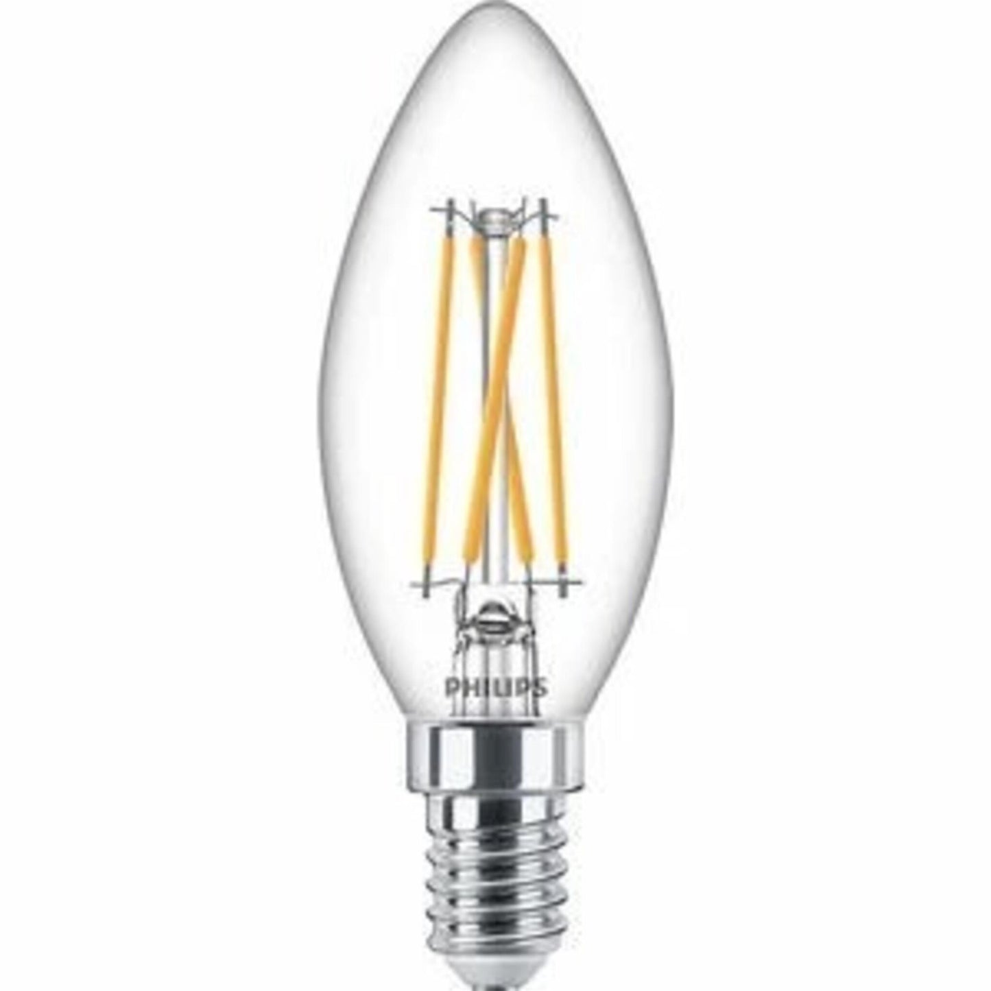 Philips LED Filament Leuchtmittel Kerze 4,5W = 40W E14 klar 470lm WarmGlow 2200-2700K Ra>90 DIMMBAR