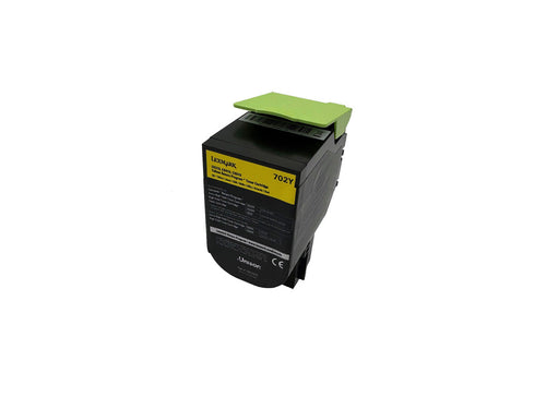 Lexmark Original Toner 70C20Y0 (702Y) Farbe: Yellow ca. 1.000 Seiten für CS 310 | 410 | 510 Serien