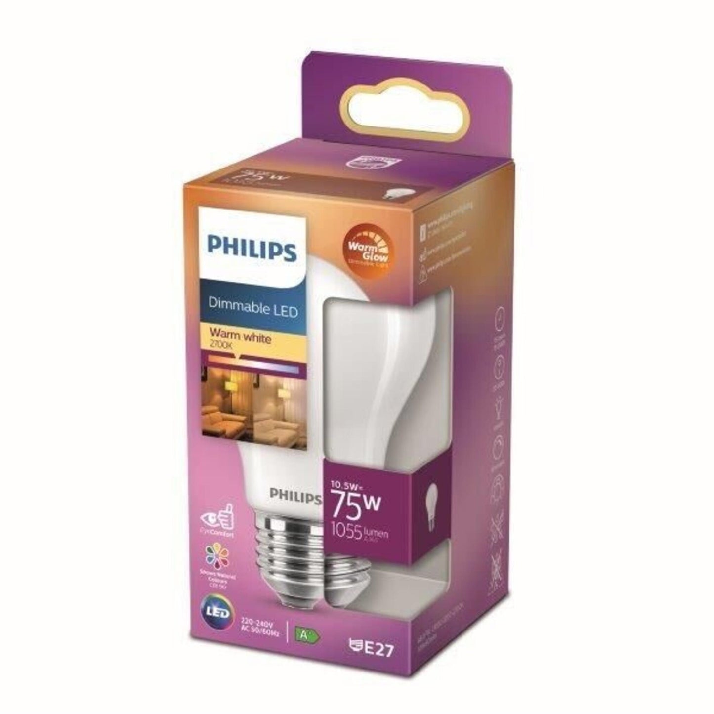 Philips LED classic 75W A60 E27 FR WGD90 RFSRT4