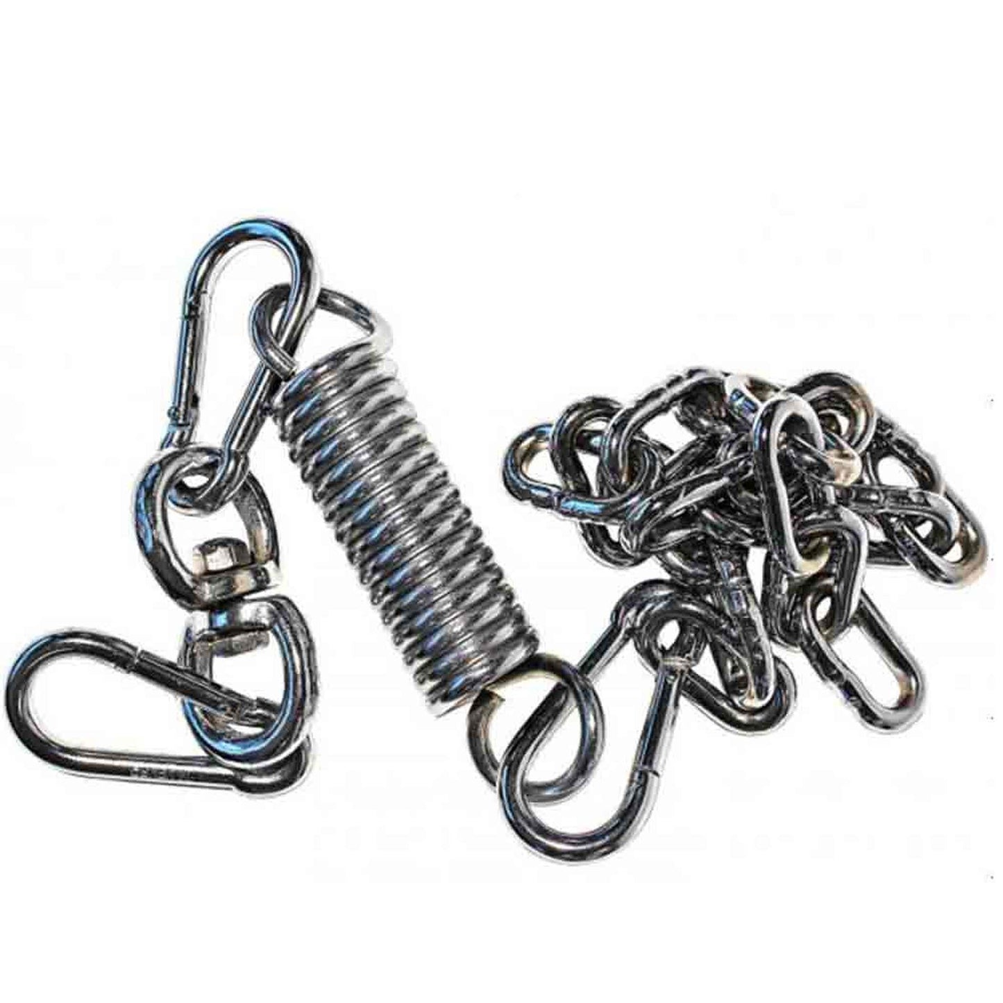 BRUTE Boxsack Ketten-Set - Max.70kg - Hochwertige Ketten mit Feder, Drehgelenk - 3 Karabiner Kette