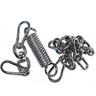 BRUTE Boxsack Ketten-Set - Max.70kg - Hochwertige Ketten mit Feder, Drehgelenk - 3 Karabiner Kette