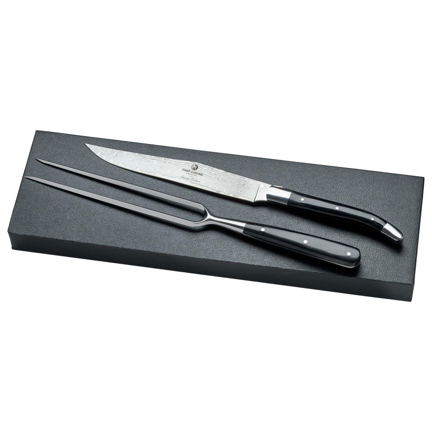 CHEF CUISINE Damast Tranchier Besteck, 2-tlg.