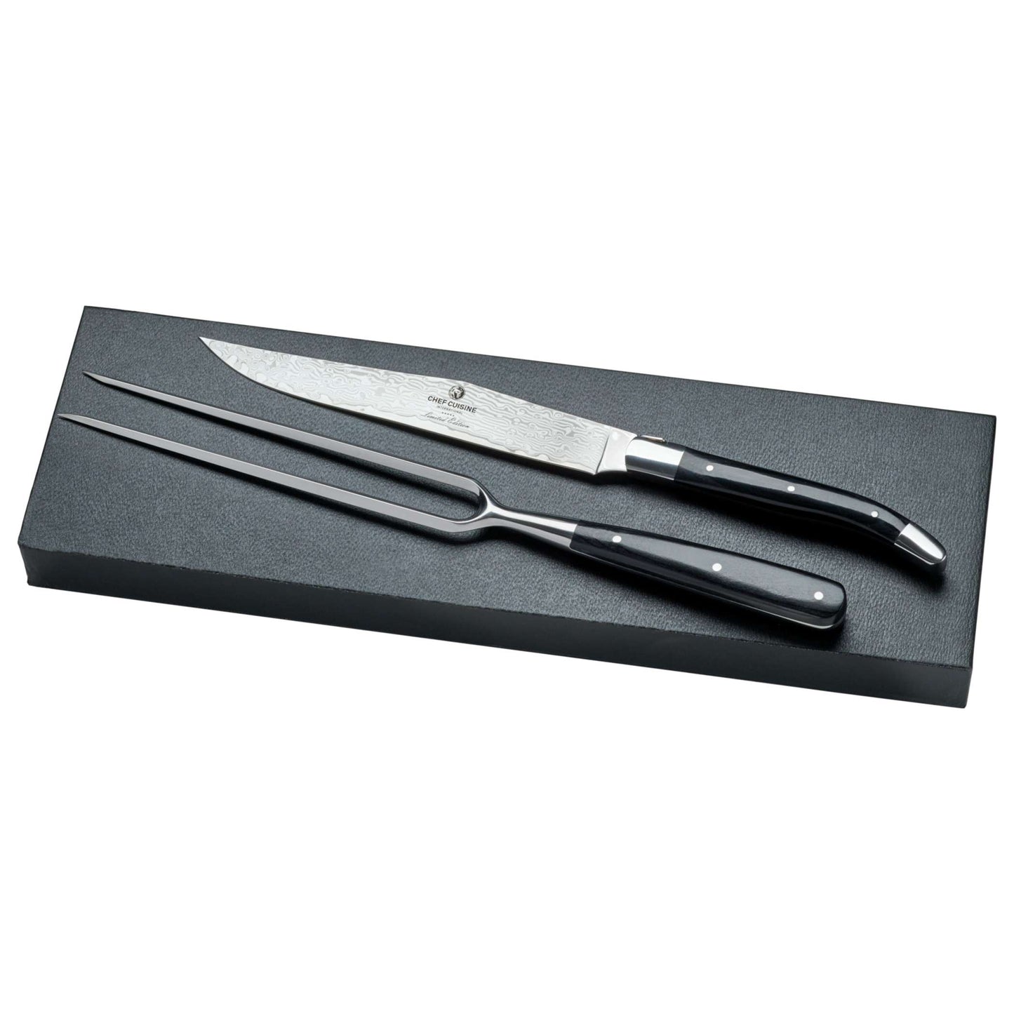 CHEF CUISINE Damast Tranchier Besteck, 2-tlg.