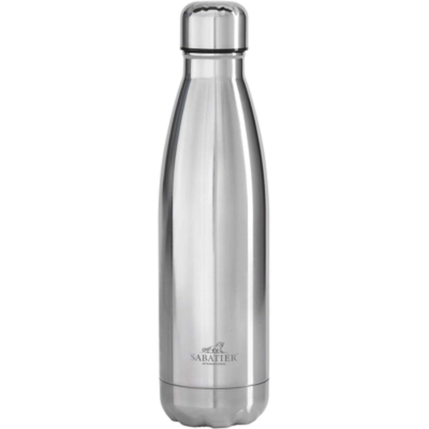 SABATIER International Thermo-Trinkflasche, silber, 500 ml, doppelwandiger Edelstahl