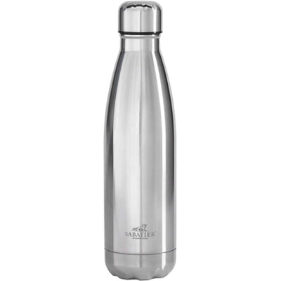 SABATIER International Thermo-Trinkflasche, silber, 500 ml, doppelwandiger Edelstahl
