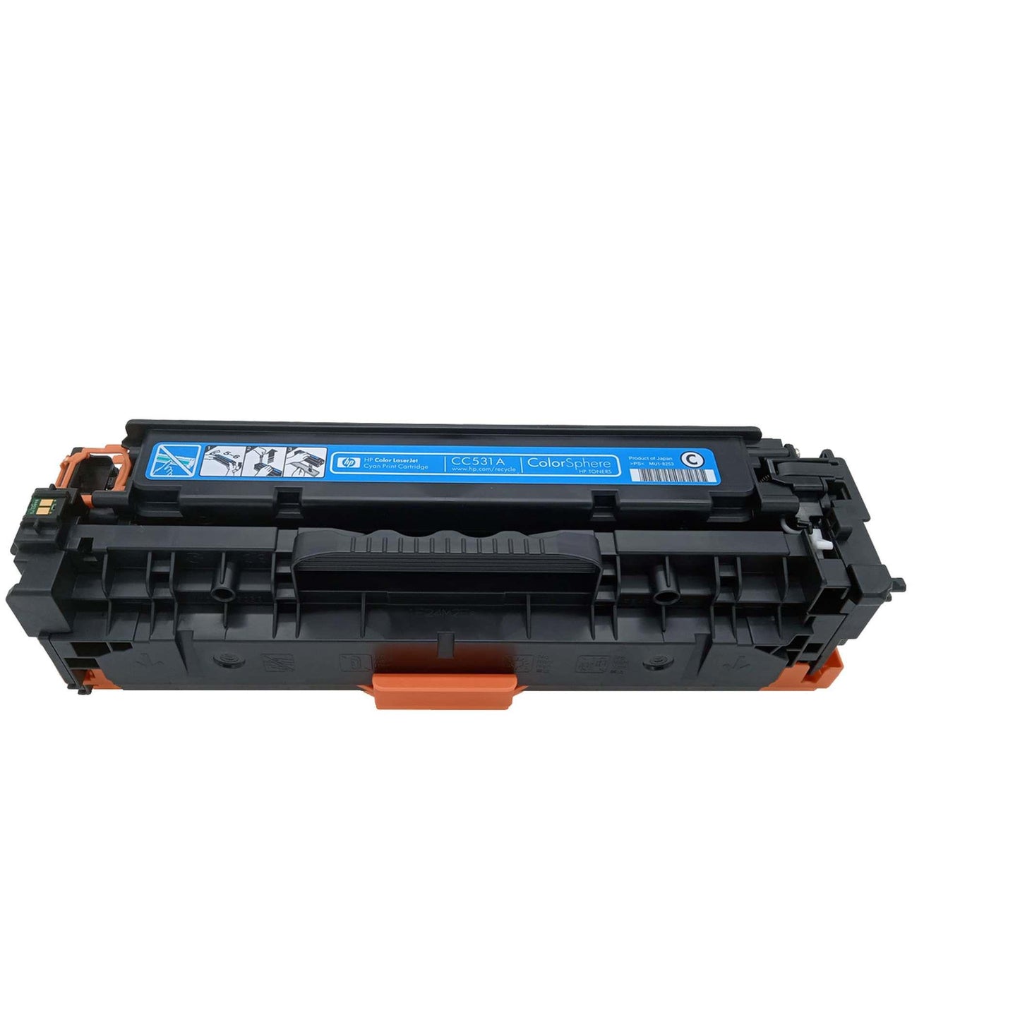 Original HP Toner 304A (CC531A) Farbe: Cyan ca: 3.500 Seiten für HP Color LaserJet CP2025 und CM2320 Serien white box