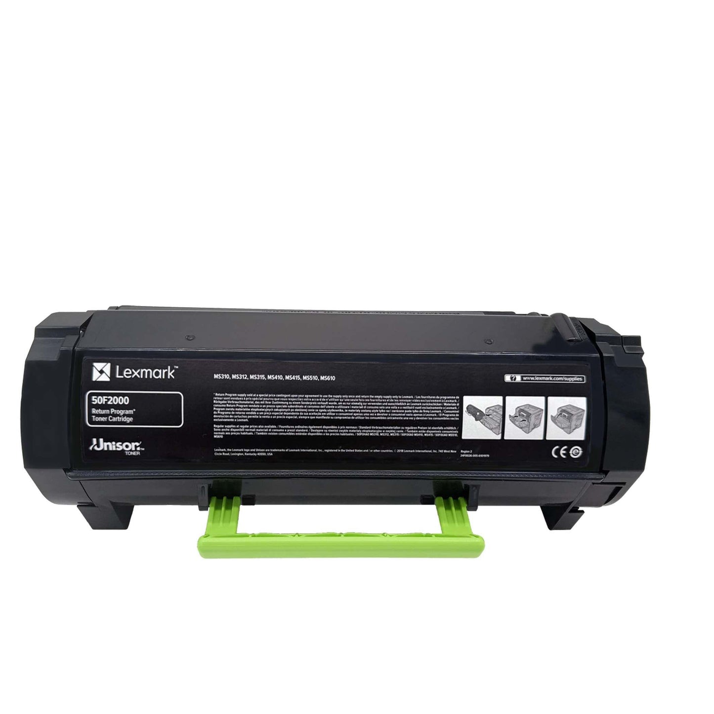 Original Toner Lexmark 50F2000 / 502 Farbe: Schwarz ca. 1.500 Seiten für MS 310 | 312 | 315 | 410 | 510 | und MS 610 Serie white box