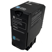Lexmark Original Toner 74C2HCE Farbe: Cyan ca. 12.000 Seiten für CS725de I CS725dte
