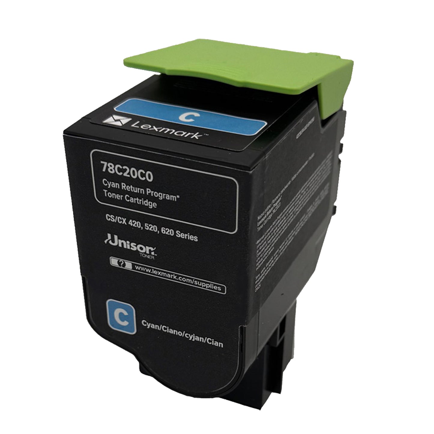 Lexmark Original Toner 78C20CE Farbe: Cyan ca. 1.400 Seiten für CS 421 | 521 | 622 Serien und CX 421 | 522 Serien usw.