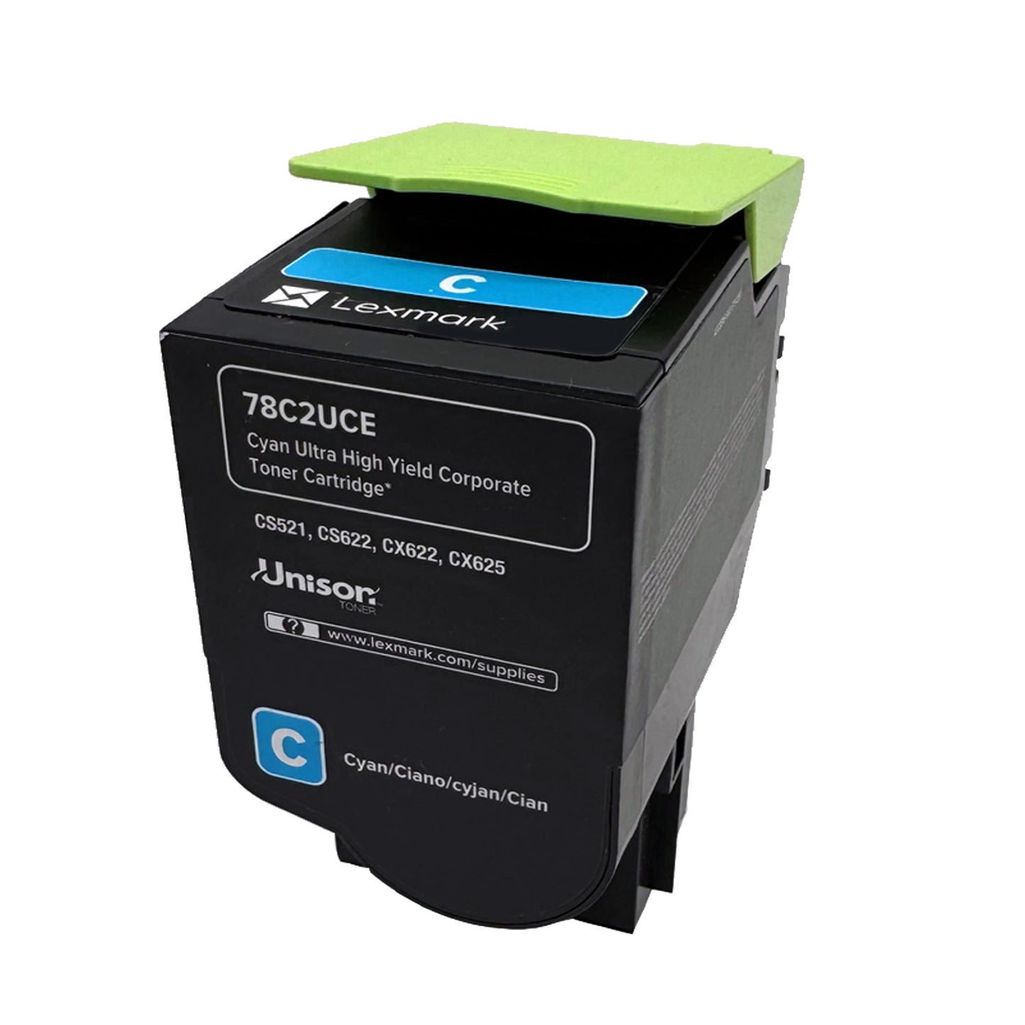 Lexmark Original Toner 78C2UC0 Ultra High Yield Farbe: Cyan ca. 7.000 Seiten für CS 521 | 622 Serien und CX 622 | 625 Serien