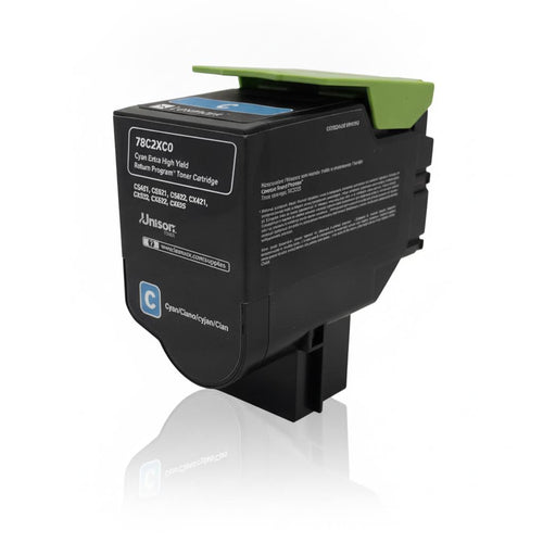 Original Lexmark Toner 78C2XC0 High Yield Farbe: Cyan ca. 5.000 Seiten für CS 421 | 521 | 622 | CX 421 | 521 | 622 | 625 Serie