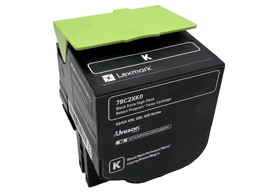 Lexmark Original Toner 78C2XKE High Yield Farbe: Schwarz ca. 8.500 Seiten für CS 421,521,622 Serien und CX 421,521,622,625 Serien wb