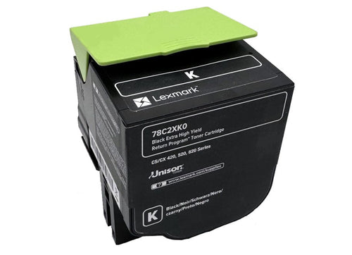 Lexmark Original Toner 78C2XKE High Yield Farbe: Schwarz ca. 8.500 Seiten für CS 421,521,622 Serien und CX 421,521,622,625 Serien usw.