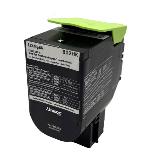 Lexmark Original Toner 80C2HK0 | 802HK Farbe:Black ca. 4.000 Seiten für CX 410 | 510 Serien