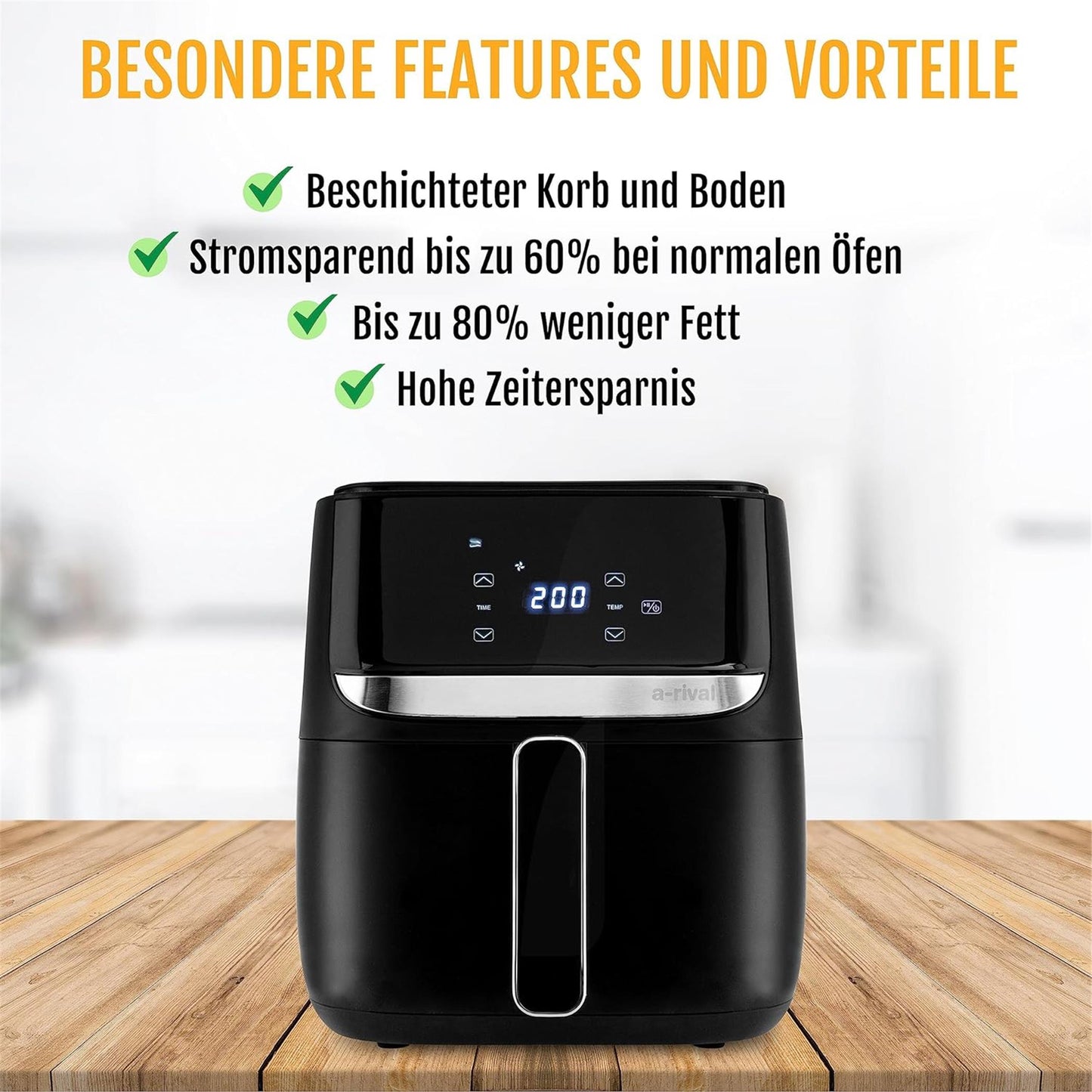 a-rival Heißluftfritteuse mit Waage Model AF 600 CW 1700 Watt airfryer