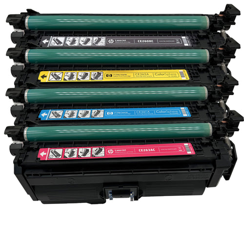 Original HP Multipack CE260X | CE263A | CE262A | CE261A Farbe: Schwarz | Magenta | Yellow | Cyan ca. 60.000 Seiten