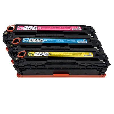 3 x Original HP Toner Multipack CF373AM (CB541A CB542A CB543A) für ca. 4.200 Seiten für HP Color LaserJet CP1215 und CP1510 Serien