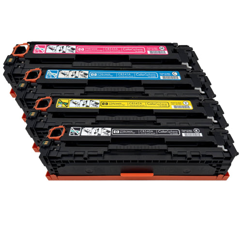 Original HP Multipack (CB540A | CB541A | CB542A | CB543A) für ca. 6.400 Seiten für Color LaserJet CP1215 | CP1510 Serie