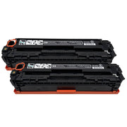 Original Toner HP 125A | CB540AD | 2 x Schwarz je 2.200 Seiten für HP Color LaserJet CP 1215 |1515 Serie
