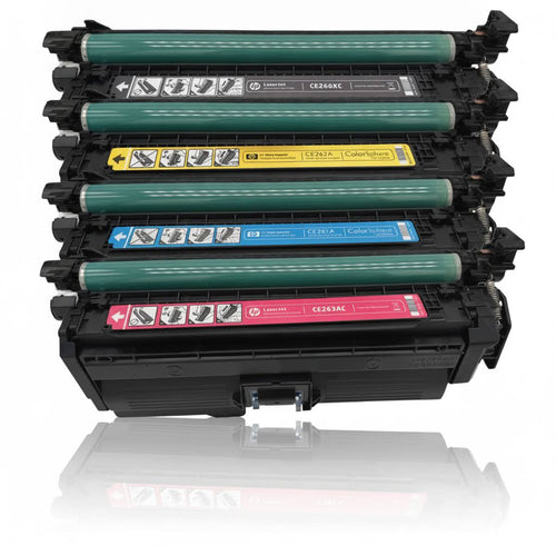 Original HP Multipack CE260X | CE263A | CE262A | CE261A Farbe: Schwarz | Magenta | Yellow | Cyan ca. 60.000 Seiten