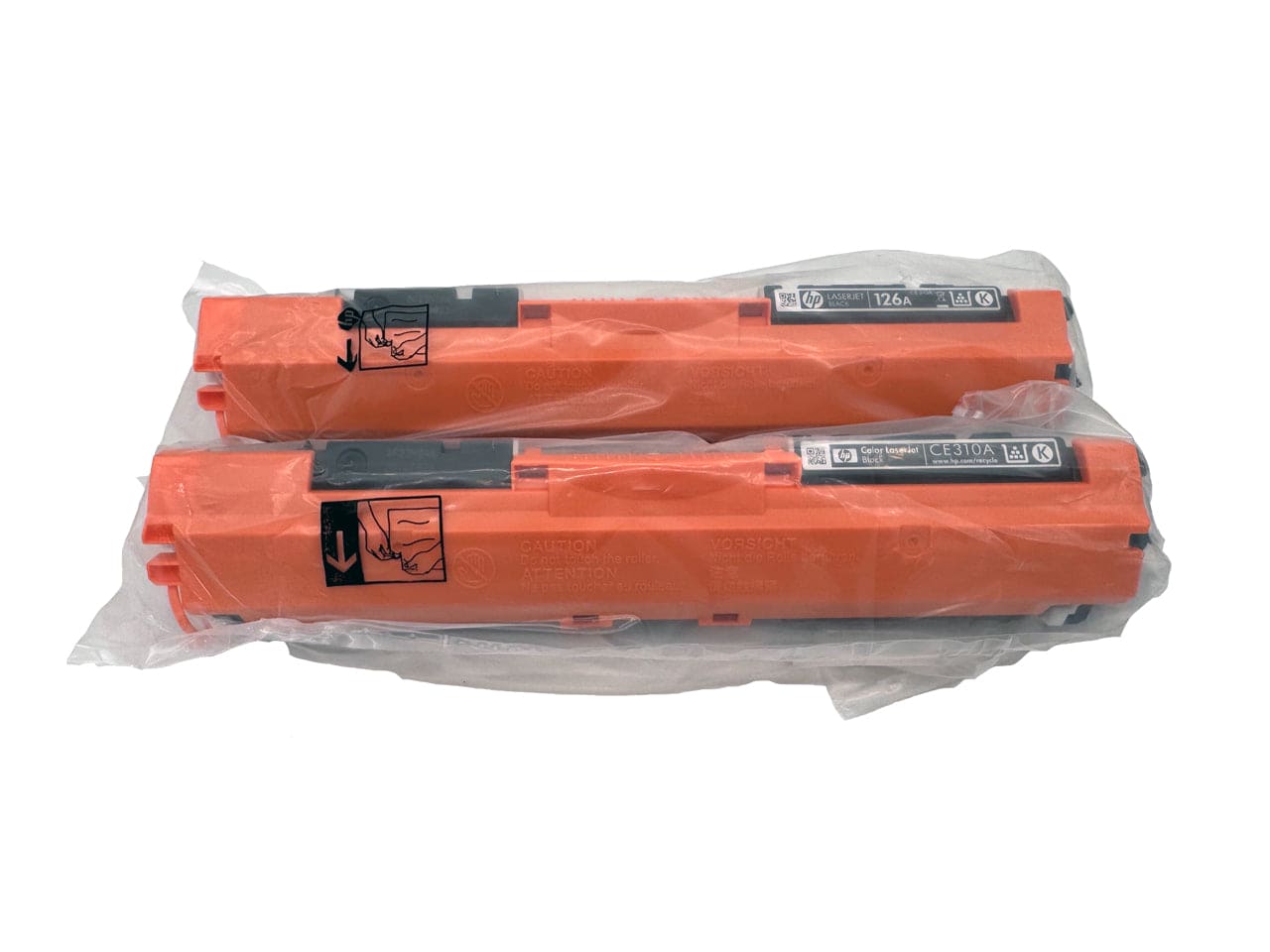 2 x Original Toner HP 126A (CE310A) Farbe: Schwarz ca. 1.200 Seiten für Color LaserJet Pro CP 1025 usw.