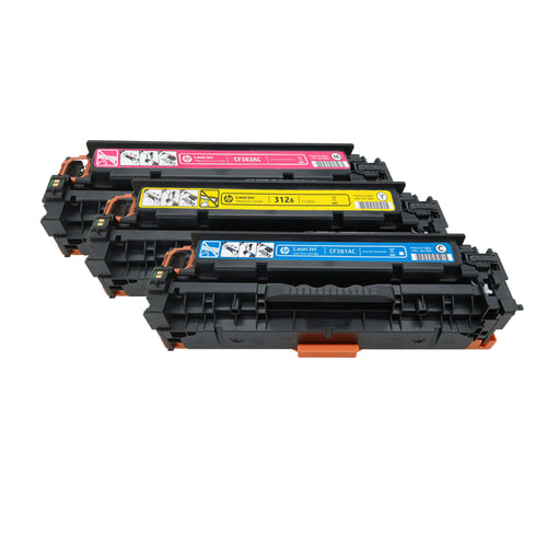 Original HP 312A Colorpack CF440AM (CF381A | CF382A | CF383A) Farbe: Magenta | Yellow | Cyan ca. 8.100 Seiten