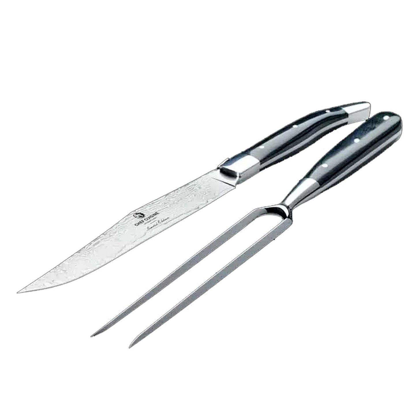 CHEF CUISINE Damast Tranchier Besteck, 2-tlg.