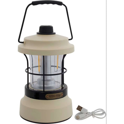 Eurotrail Retro Tischlampe - Wiederaufladbar creme