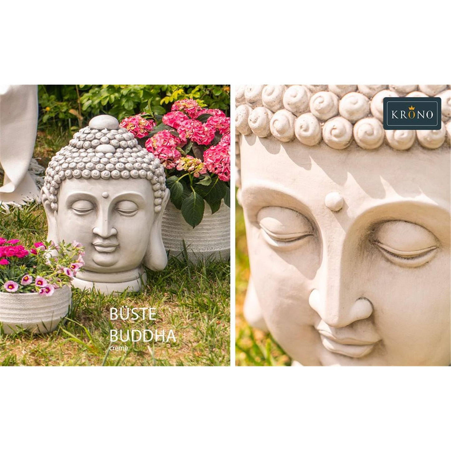 Tiziano Krono Buddha Büste Creme 49cm