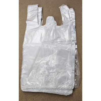 2000 Hemdchen-Tragetaschen HDPE T-Shirt bags 26+14 * 48 cm Transparant