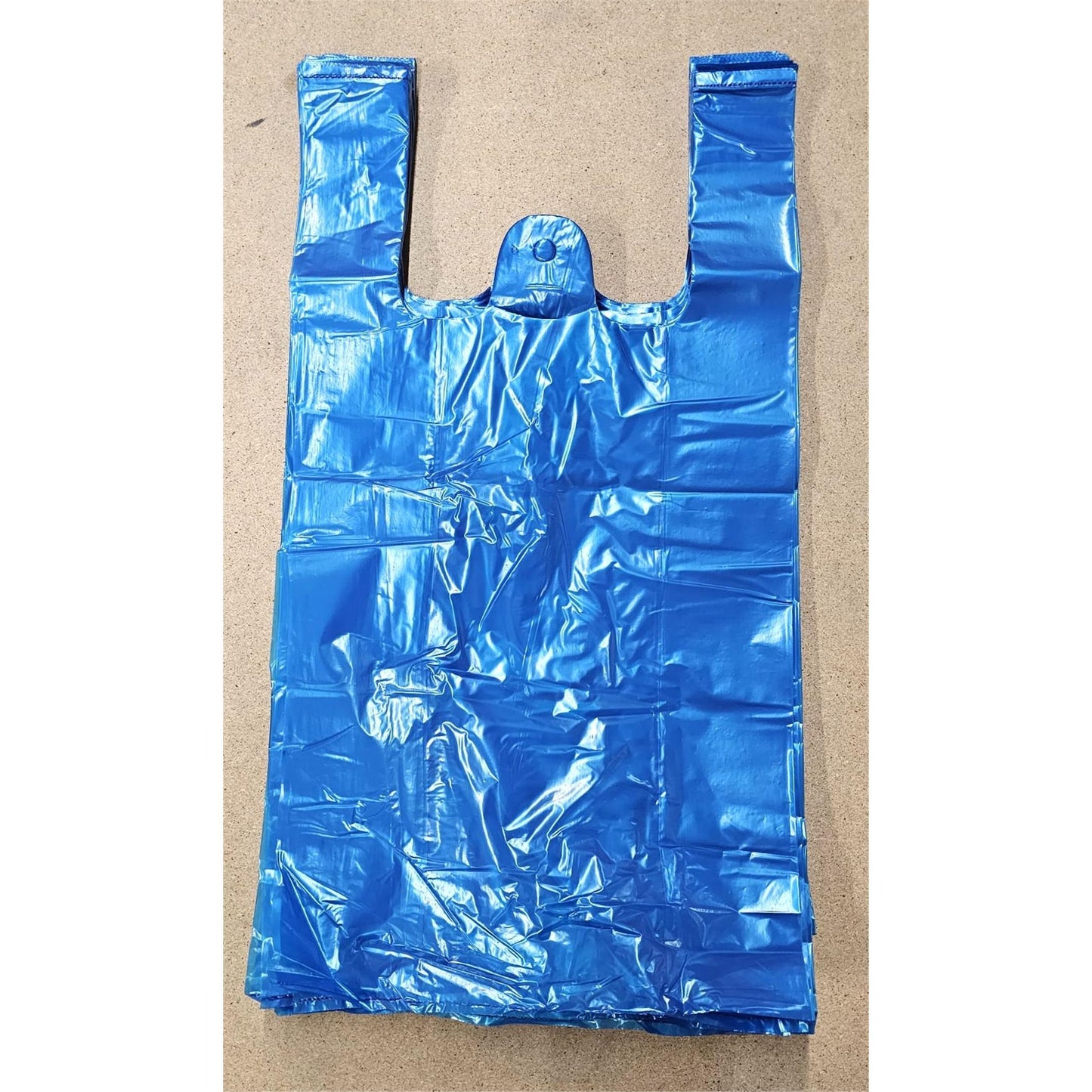 500 stk Blaue Hemdchen-Tragetaschen, 30 * 55 Cm LDPE ( 10 x 50 Stk, )