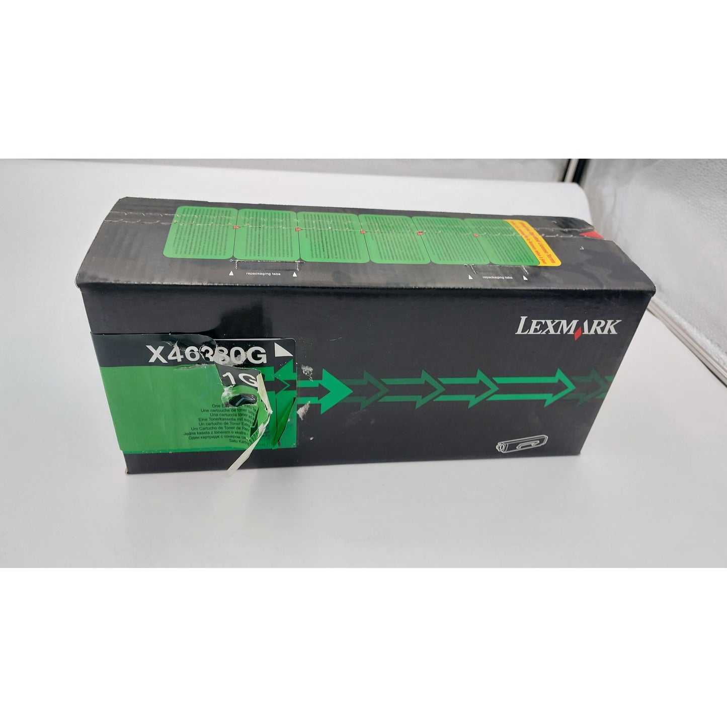 Original Toner Lexmark X463X11G, Schwarz, ca. 15.000 Seiten, beschädigte Verpackung, return program