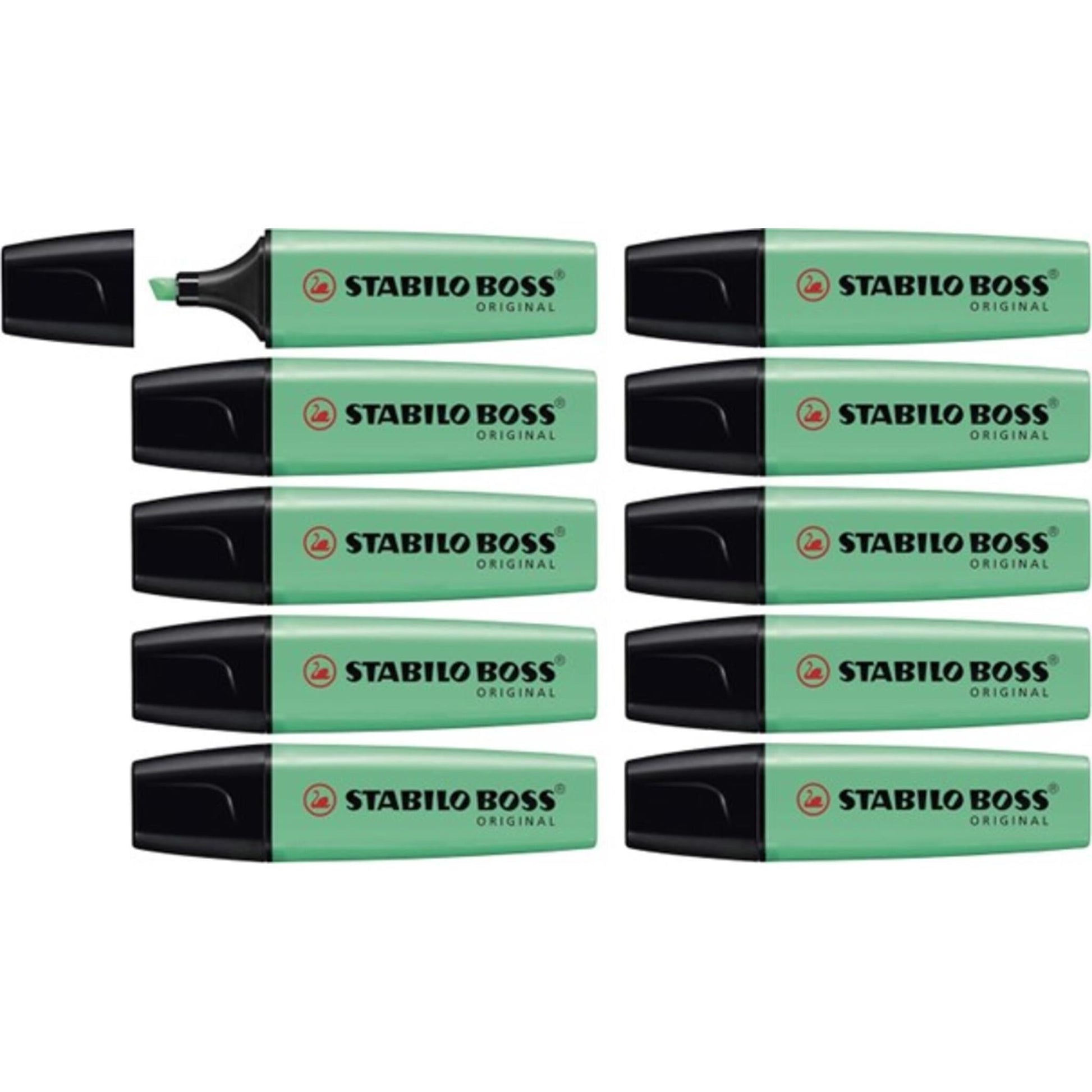 STABILO-BOSS Textmarker im 10-er-PAck, Farbe: Türkis.