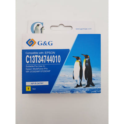 Kompatible Tinte zu Epson C13T34744010, 34XL, Gelb, ca. 950 Seiten