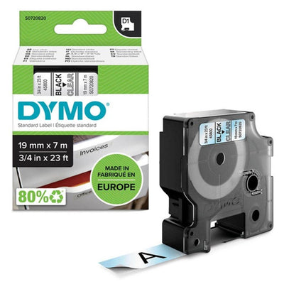 Original DirectLabel-Etikett Dymo 45800, S0720820, Schwarz Transparent
