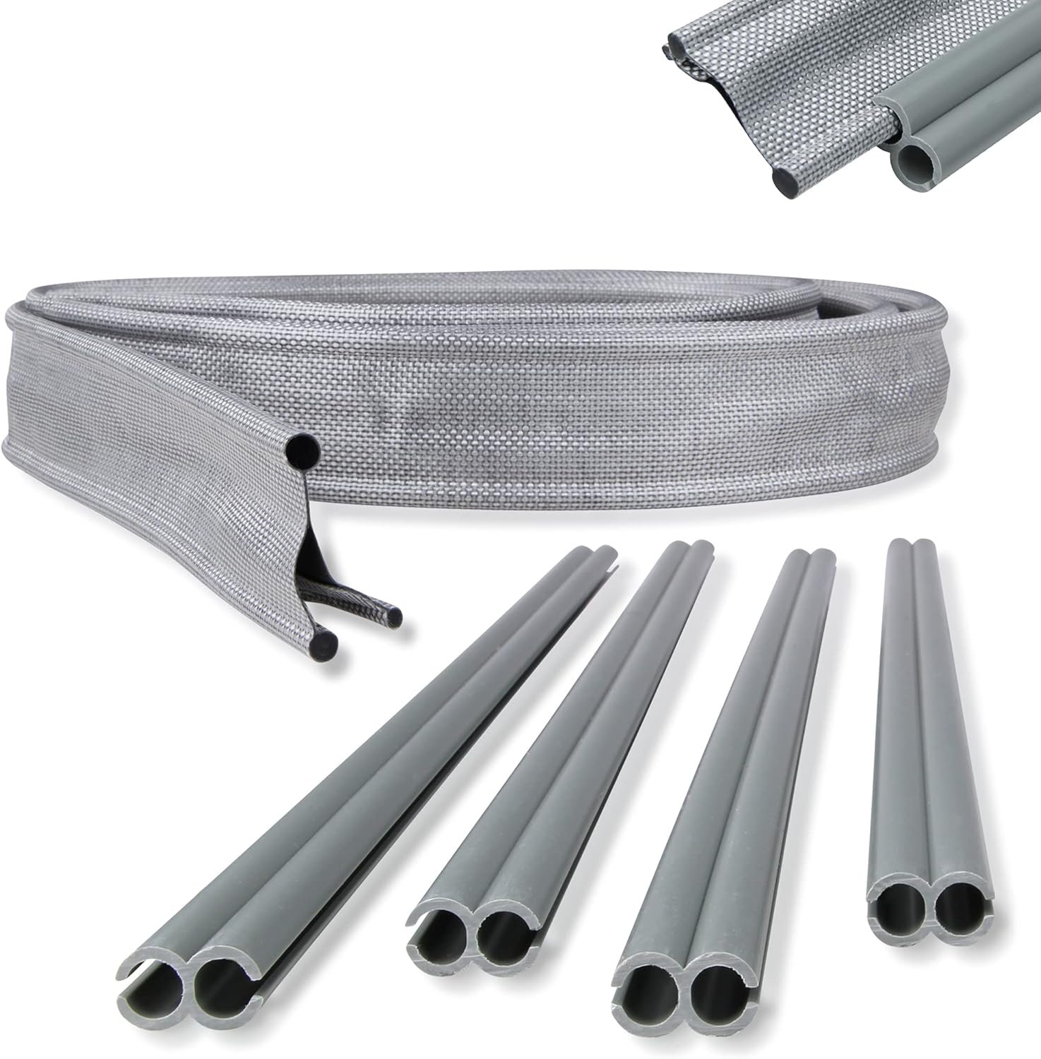 Driveaway Kit for 4mm & 6mm Rails 4m - Kederadapter-Set 4 meter