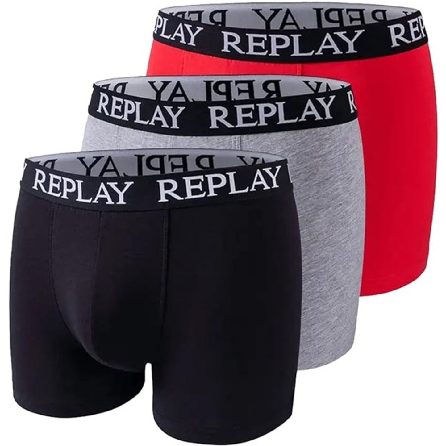 Replay Boxershorts 3pcs box - N176 - Black/ Grey/ Red L/ XL