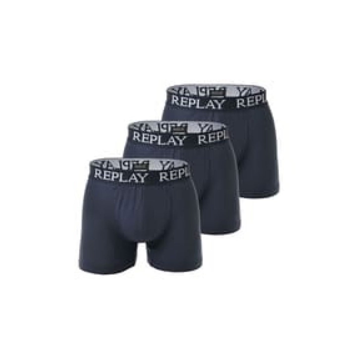 Replay 01/C Basic Cuff Logo 3pcs box - N188 - Blue Marine Size S