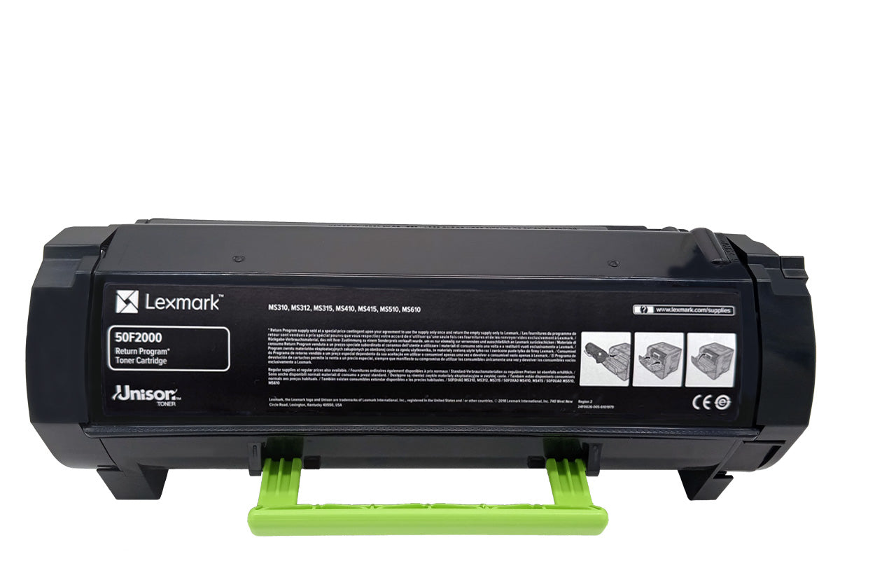 Original Lexmark Toner 50F2000 / 502 Farbe: Schwarz ca. 1.500 Seiten für MS 310 | 312 | 315 | 410 | 510 | und MS 610 Serie